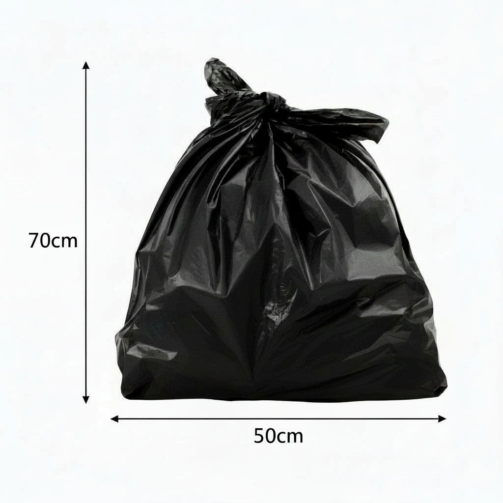 Bolsas de Basura Negra de 50X70 CM 40 Micras - (1 Pack 100 Unidades)