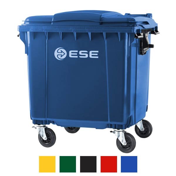 Contenedor de Basura 1.100 Lts. ESE 4 Ruedas Aleman. Varios Colores