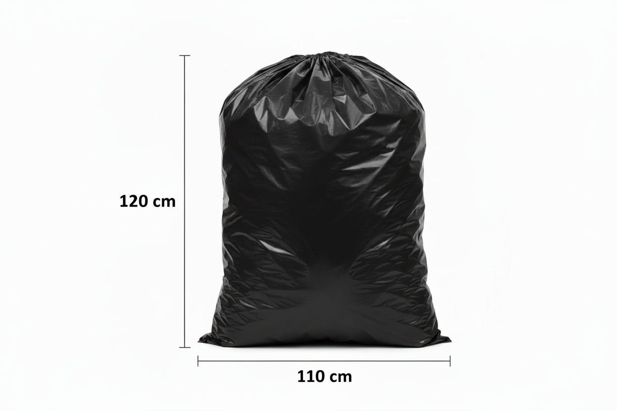 Bolsas de Basura Negras Industriales 110x120 CM 80 Micras