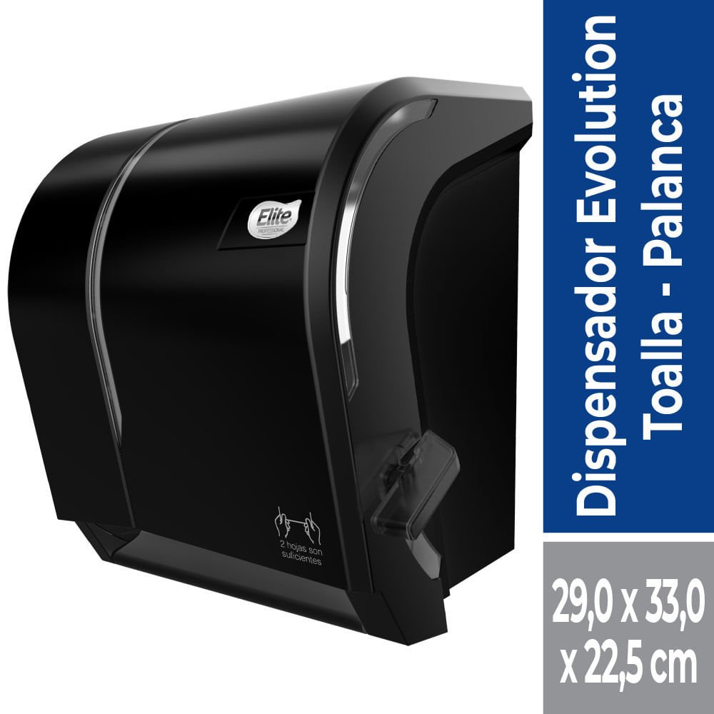 Dispensador Toalla Palanca Evolution Negro 1 UN