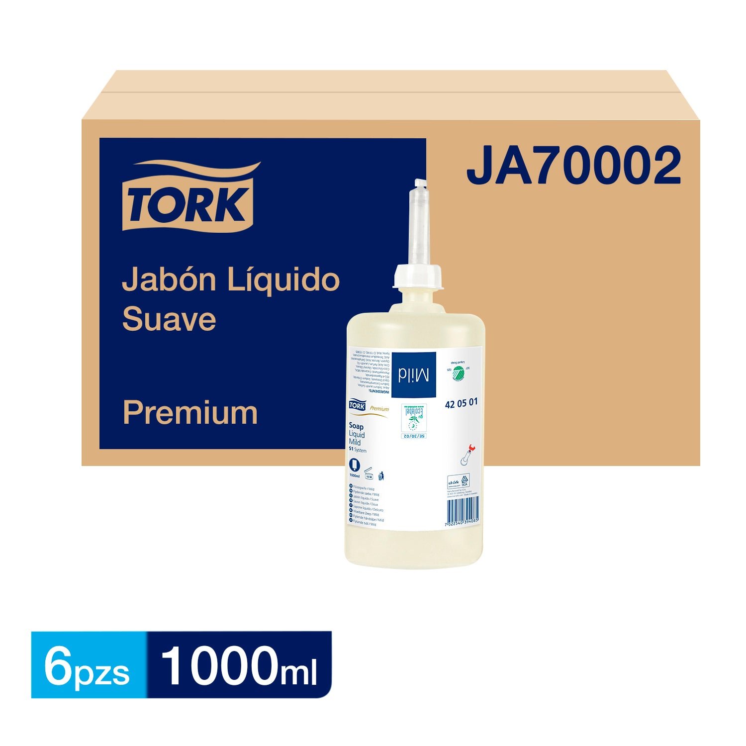Jabón Liquido Mild - (6 Unidades x 1000 Ml)