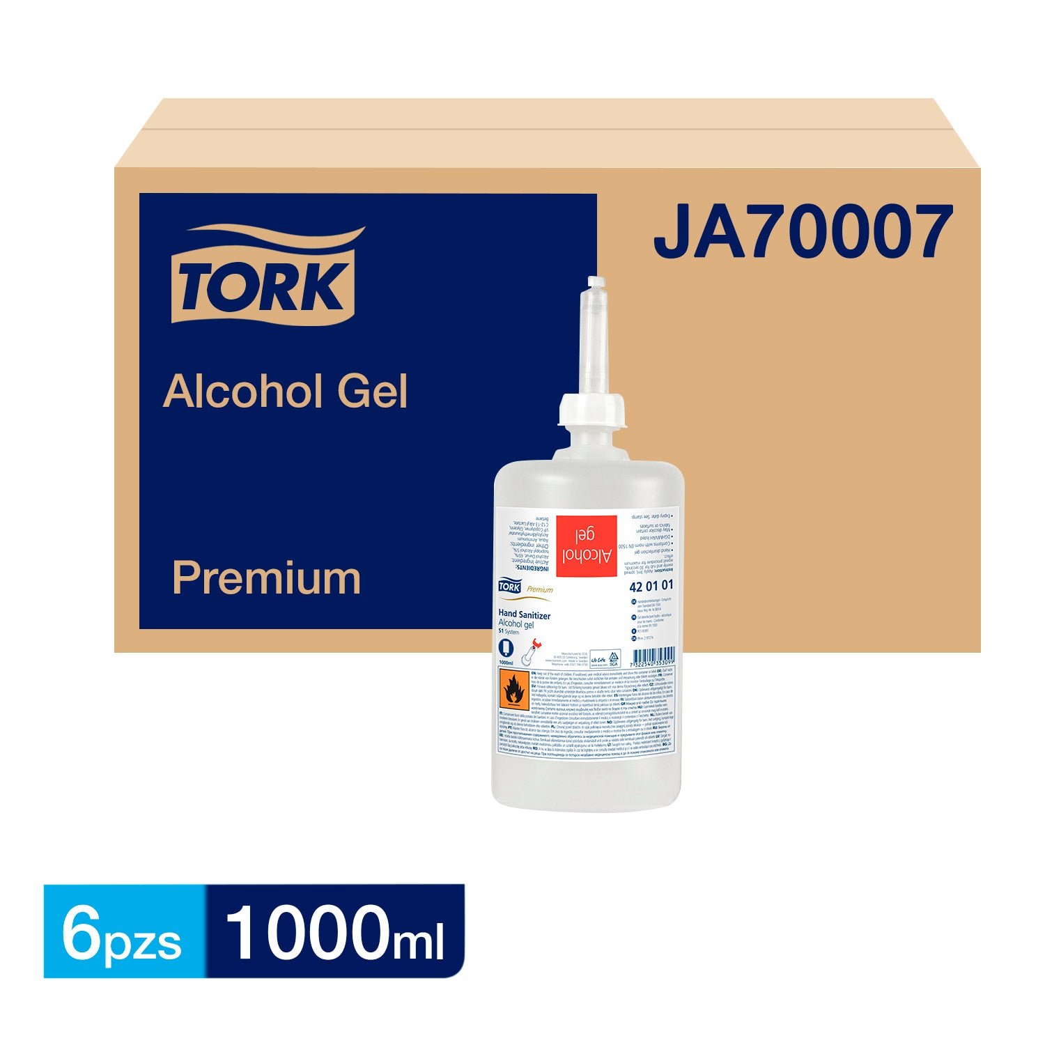 Alcohol Gel Premium Elevation - (6 Botellas x 1000ml)