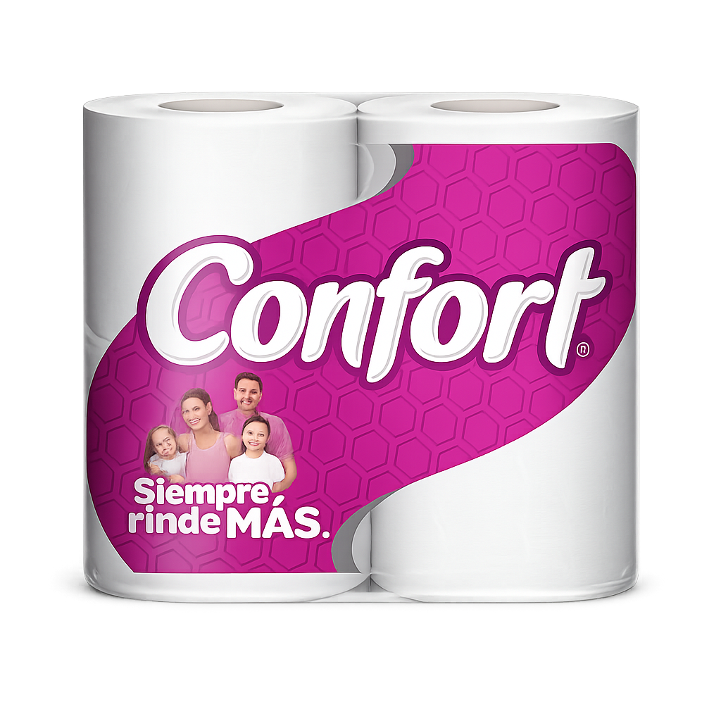 Papel Higienico Confort Doble Hoja 50501 - (12 Packs x 4 Rollos x 30 M)