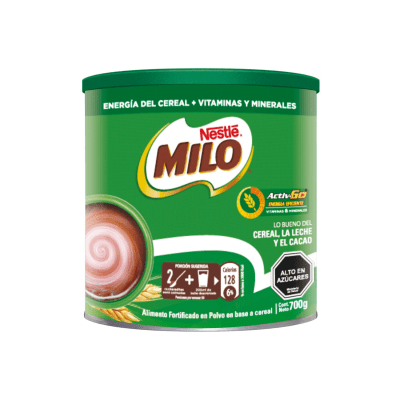 Saborizante para Leche Milo Tradicional con Activ-Go Polvo Tarro 700 g