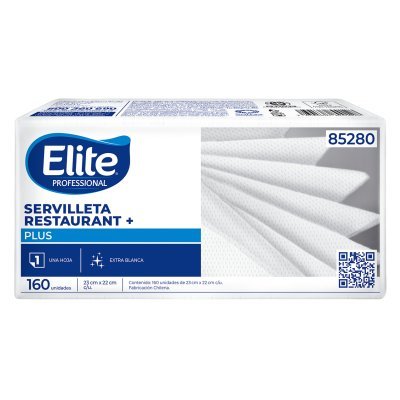 Servilleta Cocktail Elite Restaurant Hoja Simple 23x22 cm 160 Unidades
