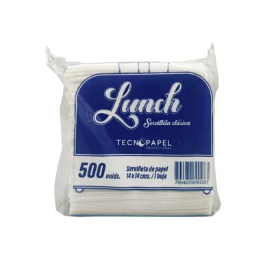 Servilleta Lunch Tecnopapel Hoja Simple 14x14 cm 500 Unidades