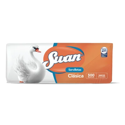 Servilleta Cocktail Swan Clásica Hoja Simple 24x22 cm 300 Unidades