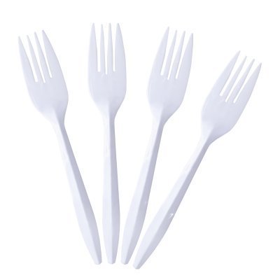Tenedor Feco Plástico Blanco 100 Unidades
