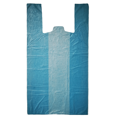 Bolsa Camiseta Superior 50x60 cm Azul Paquete de 500 Unidades