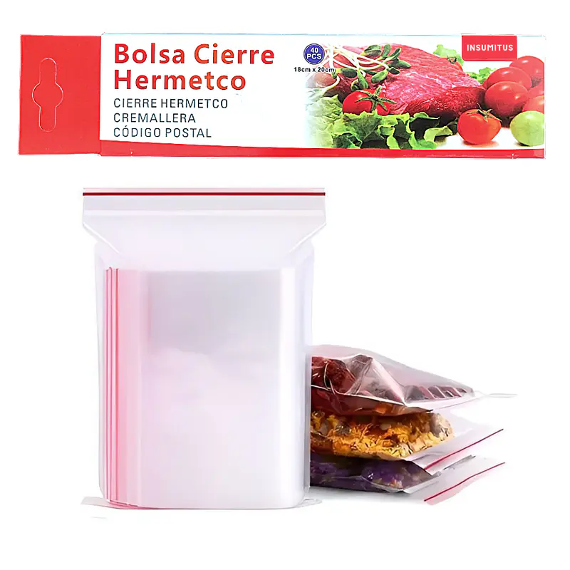 Bolsa con Cierre Hermético 18x20cm (40 unidades)