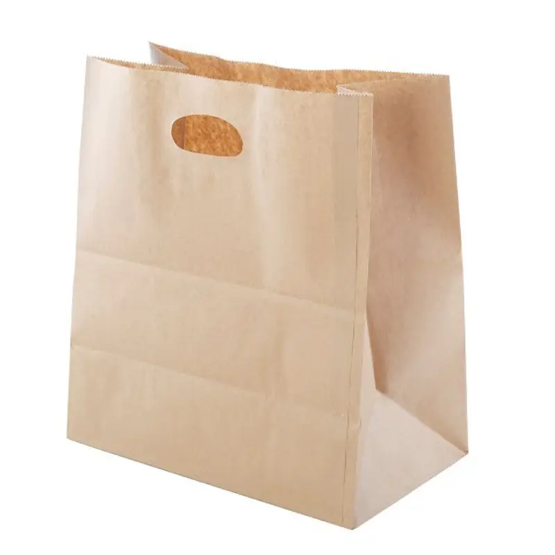 Bolsa Kraft con Manilla Riñon 28x15x28 (25 unidades)