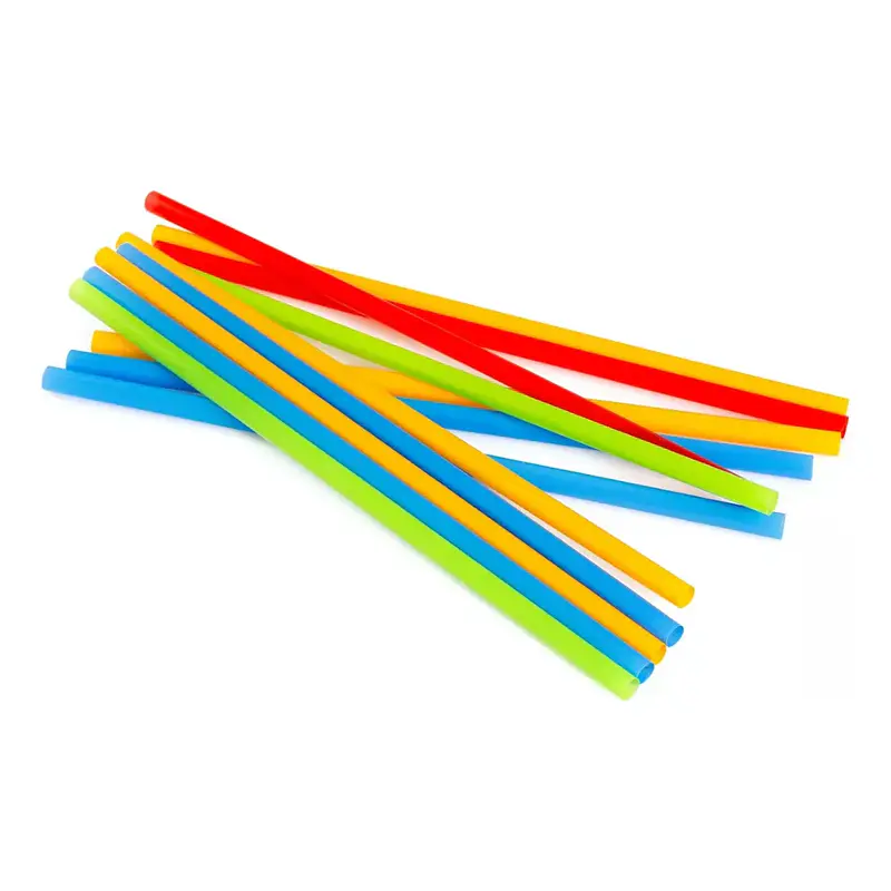 Bombillas Plasticas Gruesas de Colores 8x205mm (100 unidades)