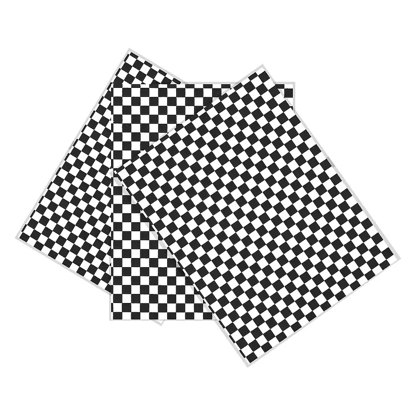 Papel Antigrasa Cuadros Negros 25x37cm (100 hojas)