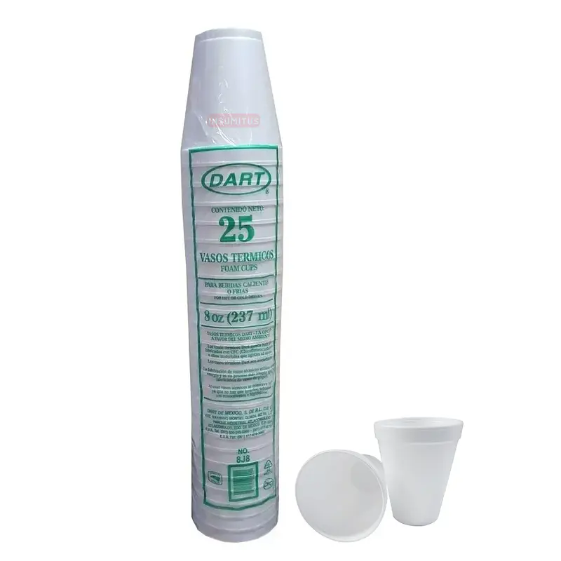 Vaso Termico Plumavit 8oz 240ml (25 unidades)