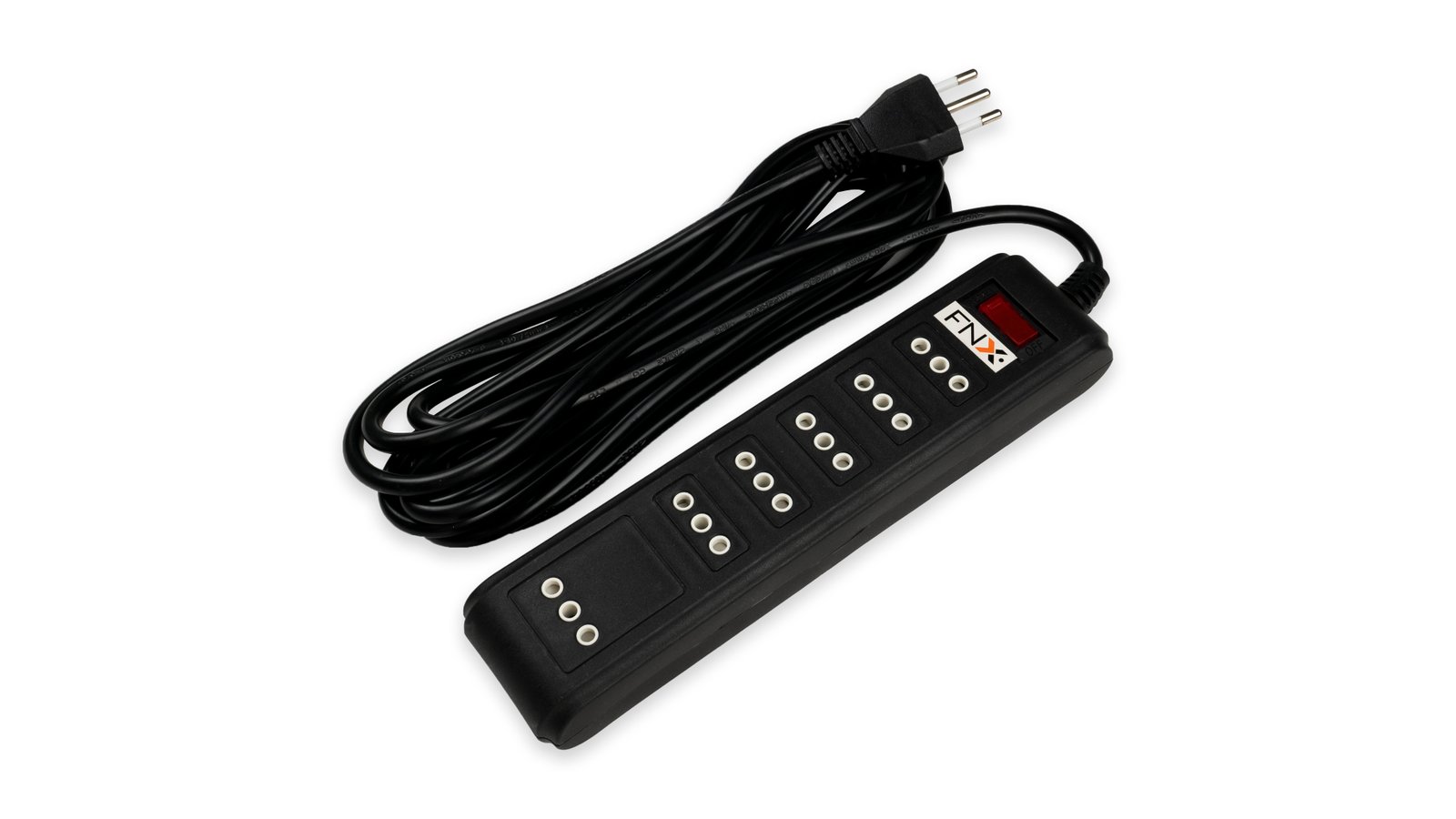 Alargador Múltiple 6P 5mt Negro