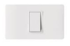 Interruptor 9/12 Simple Placa Armada Blanco Luzica