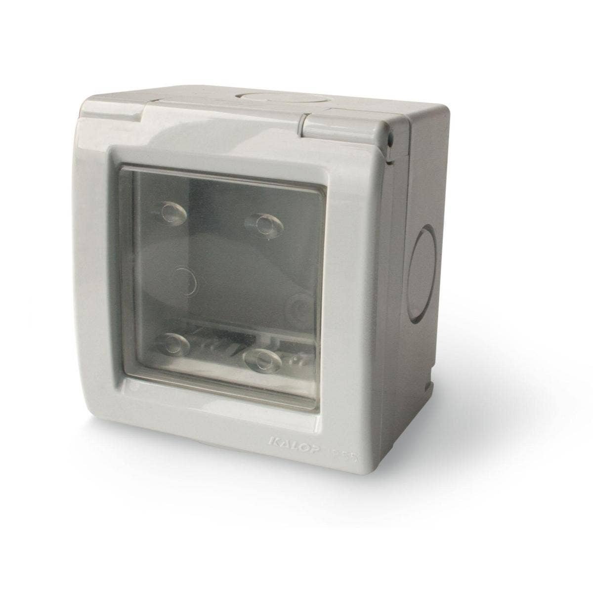 Caja estanca hidrobox para 2 modulos con tapa IP55
