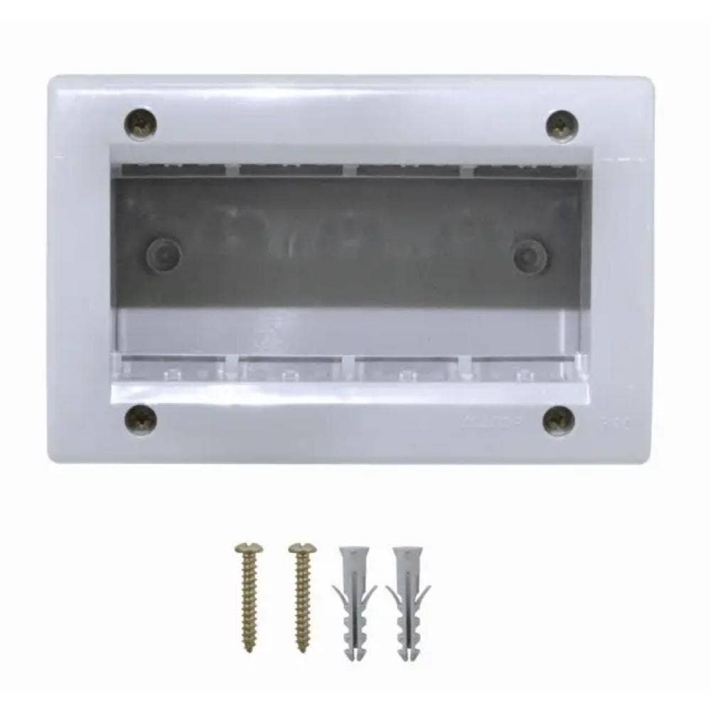 Caja de superficie 4 modulos sin tapa IP40 blanco
