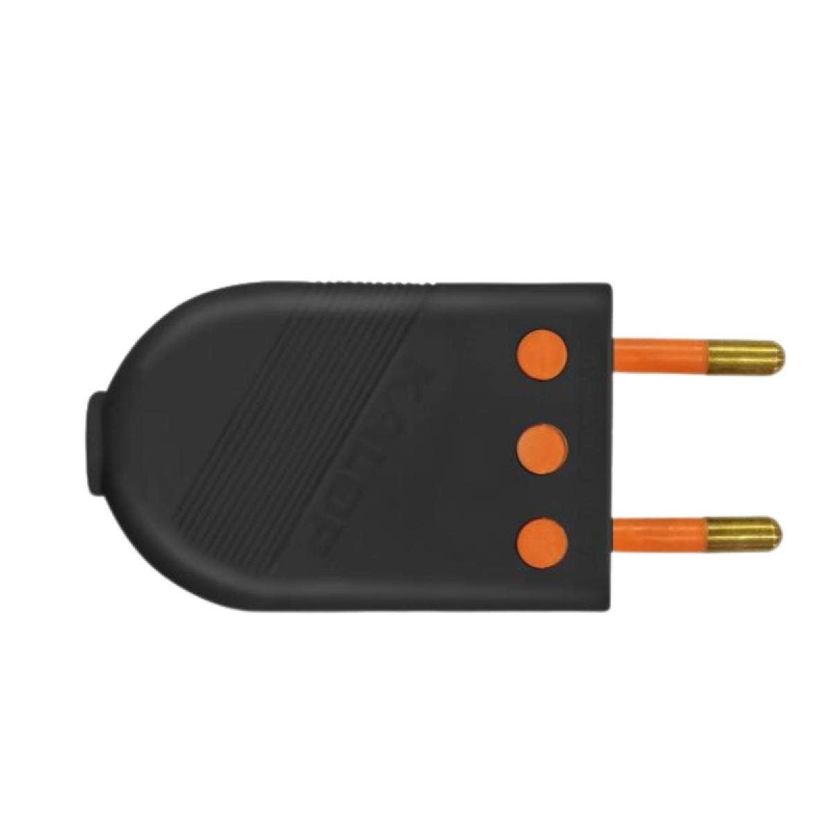 Enchufe volante macho 2P 10A 250V negro
