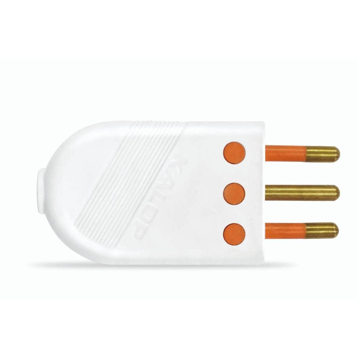 Enchufe volante macho 2P+T 10A 250V blanco