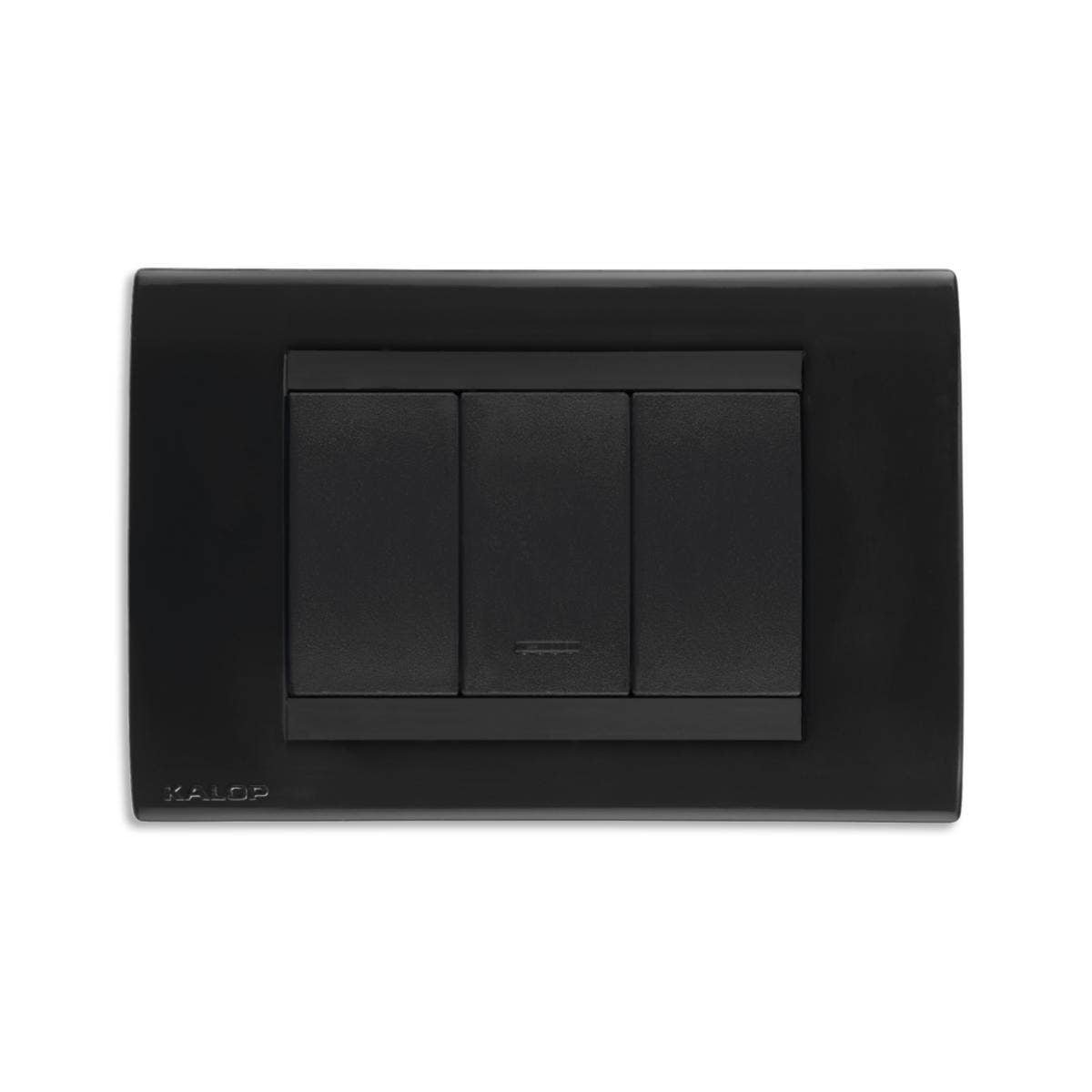 Interruptor simple 9/12 negro