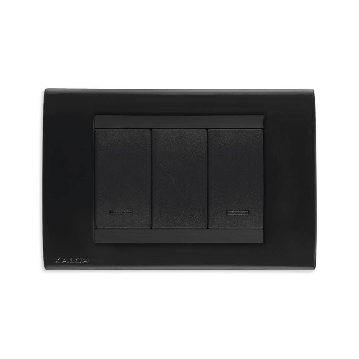 Interruptor doble 9/15 negro