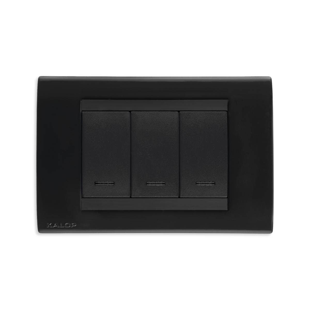 Interruptor triple 9/32 negro