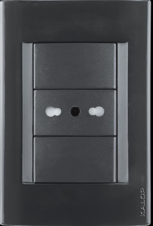 Tomacorriente simple 2P+T 10/16A 250V negro