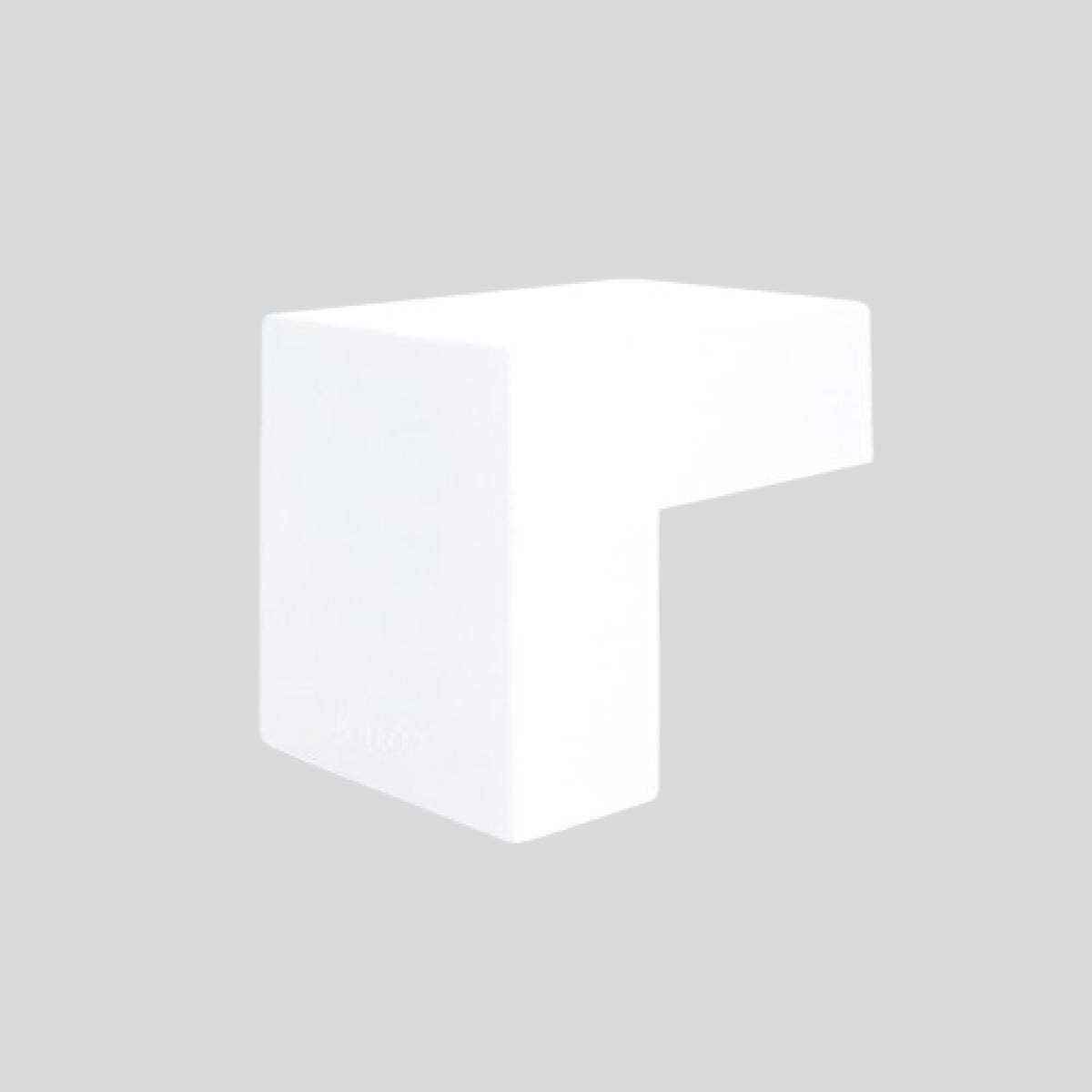 Codo externo para canaleta PVC 20x10mm blanco