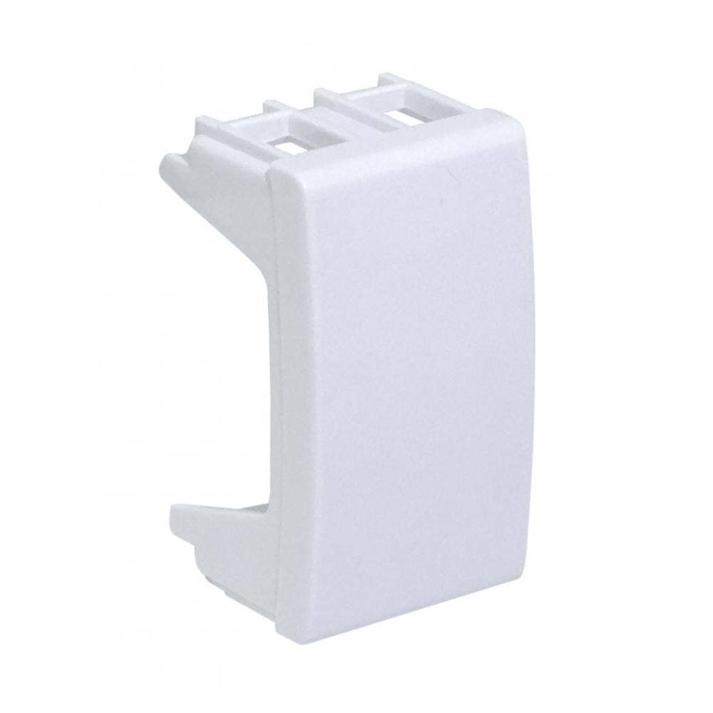Tapón ciego módulo simple blanco