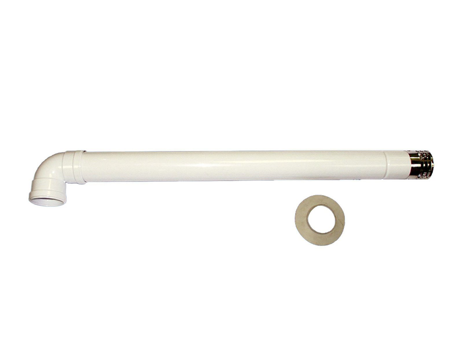 Kit Salida de Gases 60 mm Calefón Horizontal Esmalte Blanco