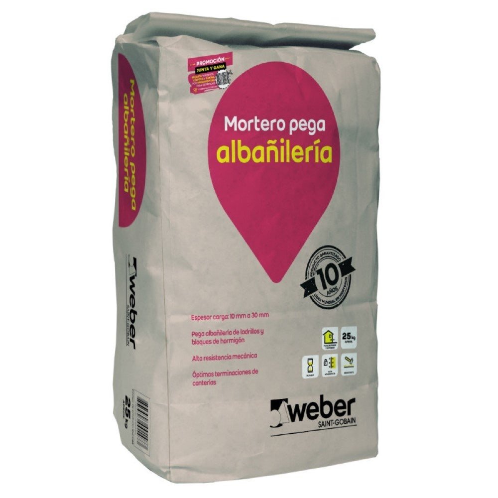 Mortero Weber Pega Albañilería SA-25 kg