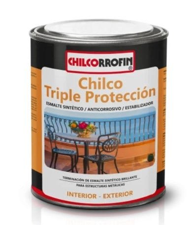 Pintura Anticorrosivo Chilco Triple Acción Negro 1/4 Gl