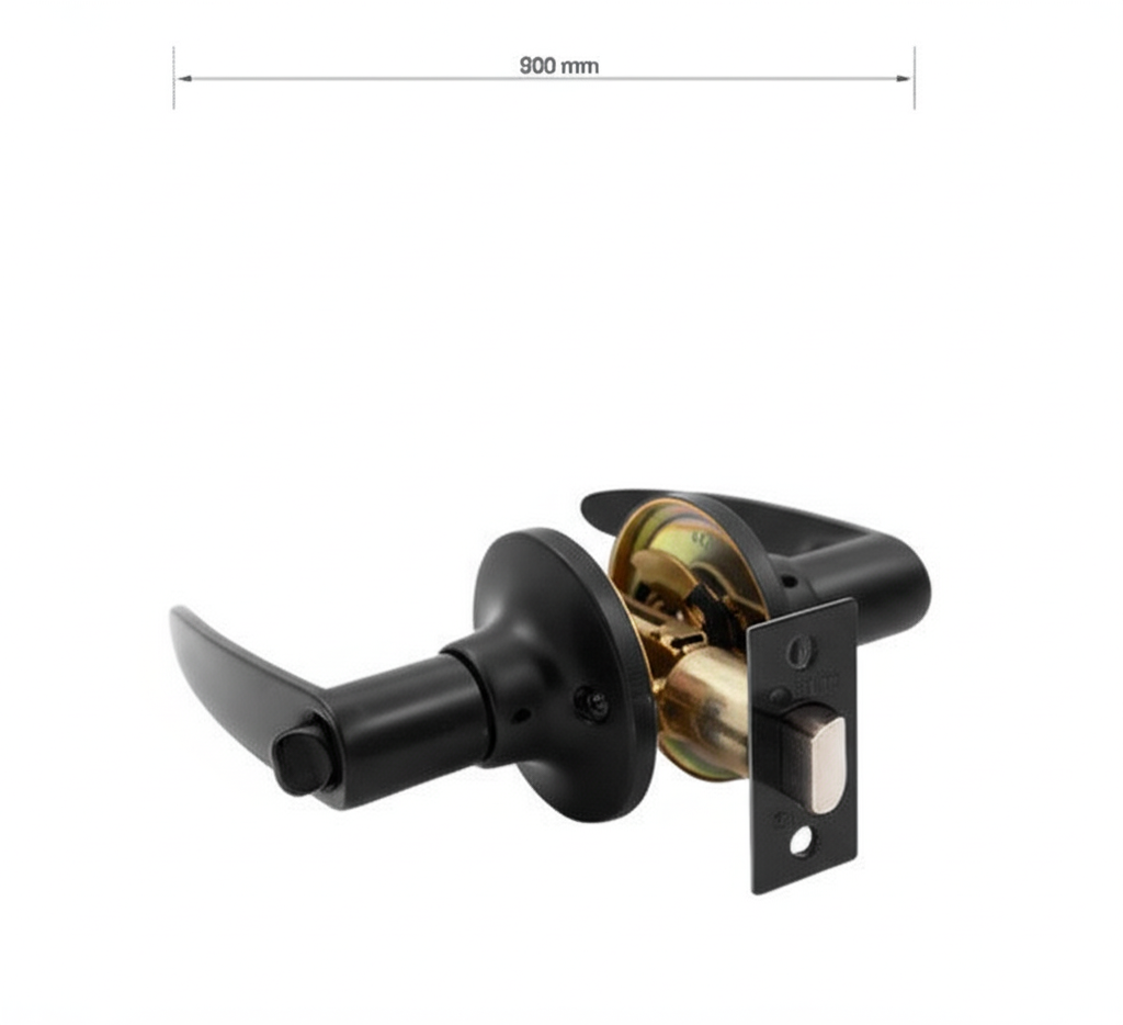 Cerradura Tubular 203 Odis con Manilla Baño Negro BT