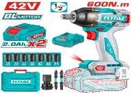 LLAVE DE IMPACTO INALÁMBRICO 1/2" 42V 600NM TOTAL