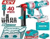 CLAVADORA DE CONCRETO 40MM INALAMBRICO 42V TOTAL