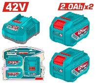 KIT DE BATERIAS Y CARGADOR 42V 2.0AH X 2PCS TOTAL