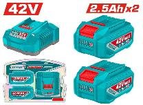 KIT DE BATERIAS Y CARGADOR 42V 2.5AH X 2PCS TOTAL