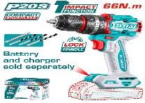 TALADRO INALAMBRICO LITIO-ION 10MM 20V 66NM  SIN BATERIA SIN CARGADOR