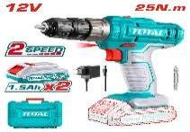 TALADRO INALAMBRICO LITIO-ION 10MM 12V CON BAT + CARG TOTAL