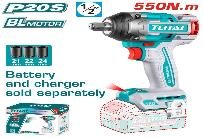 LLAVE DE IMPACTO INALÁMB 1/2" 20V 550NM TOTAL