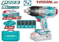 LLAVE DE IMPACTO INAL 3/4" 20V 1050NM +BAT+CAR TOTAL