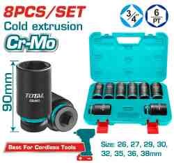 JGO DADOS DE IMPACTO POR 8PCS 3/4" DR TOTAL