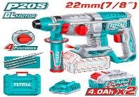 ROTOMARTILLO INALAMBRICO 20V 2.0J 22MM SDS PLUS TOTAL