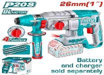 ROTOMARTILLO INALAMBRICO 20V 26MM 2.5J SDS PLUS TOTAL