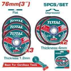 JGO DISCOS POR 5PCS CORTE Y DESBASTE 3" TOTAL
