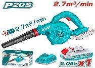 SOPLADORA INALAMBRICO 20V 2,7M3T CON CARG + BAT TOTAL