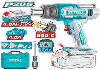 PISTOLA DE CALOR INALAMBRICO 20V + CARG Y 2 BAT 4amp TOTAL