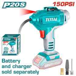 COMPRESOR AUTO INALÁMBRICO 20V 150PSI TOTAL SIN BATERIA SIN CARGADOR