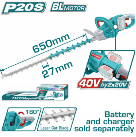 CORTASETO INALAMBRICO 27" 40V  SIN BATERIA SIN CARGADOR